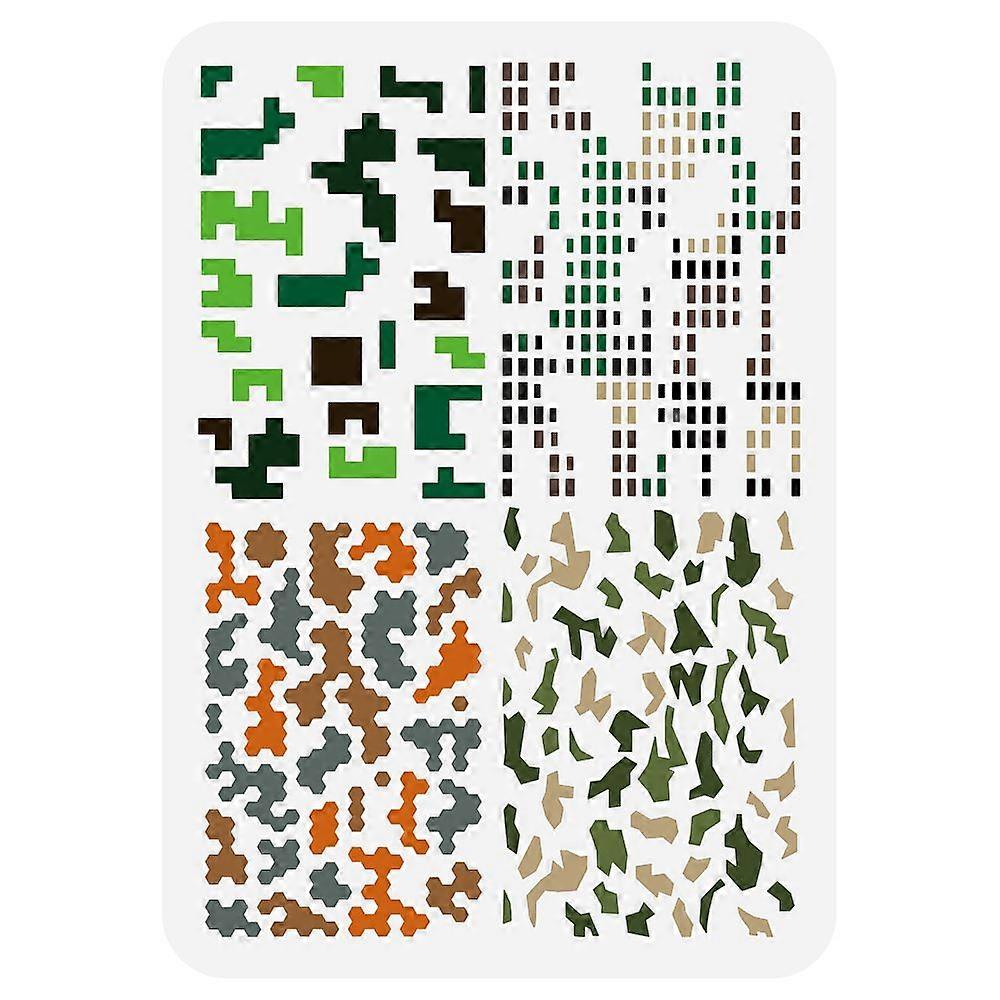 1pc Plastic Drawing Painting Stencils Templates for Painting on Scrapbook Fabric Tiles Floor Furniture Wood Rectangle Mixed Shapes 29.7x21cm