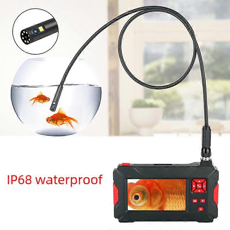 HD with screen car endoscope 8mm double mirror pipe camera visual detector peep mirror