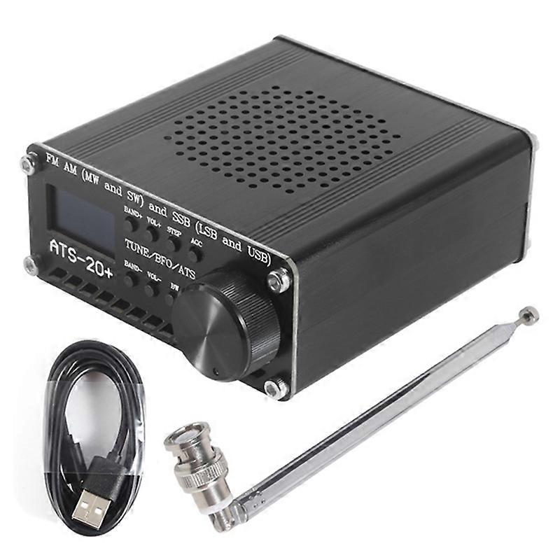Si4732 ATS-20+ ATS20 Portable Shortwave Radio Receiver SDR Receiver FM AM (MW SW) and SSB (LSB USB) with Antenna