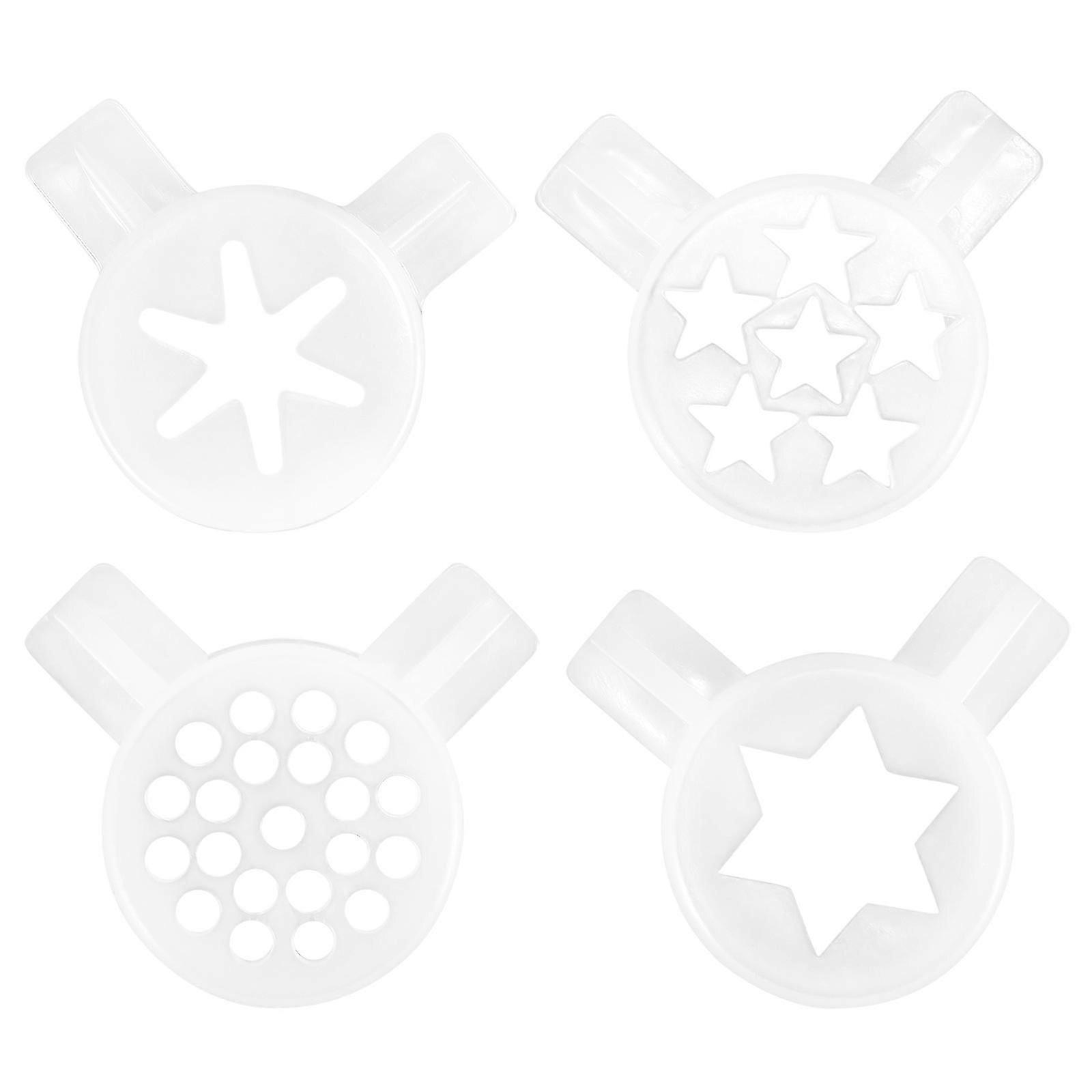 4pcs Ice Cream Machine Nozzles Modeling Caps Fittings Ice Cream Machine Replacement Parts