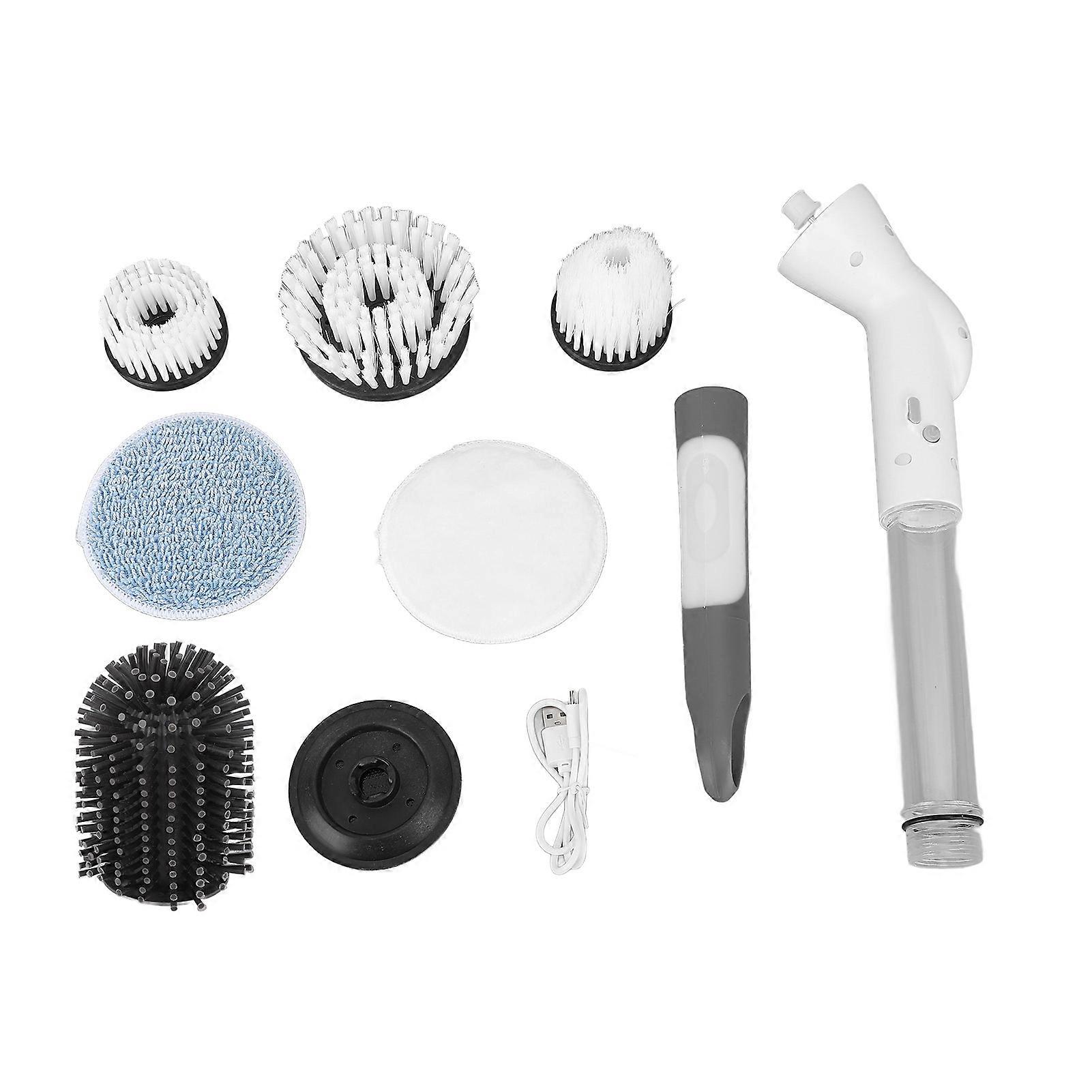 Long Handle Electric Cleaning Brush Self Rotating for Shower Bathtub Tile Floor
