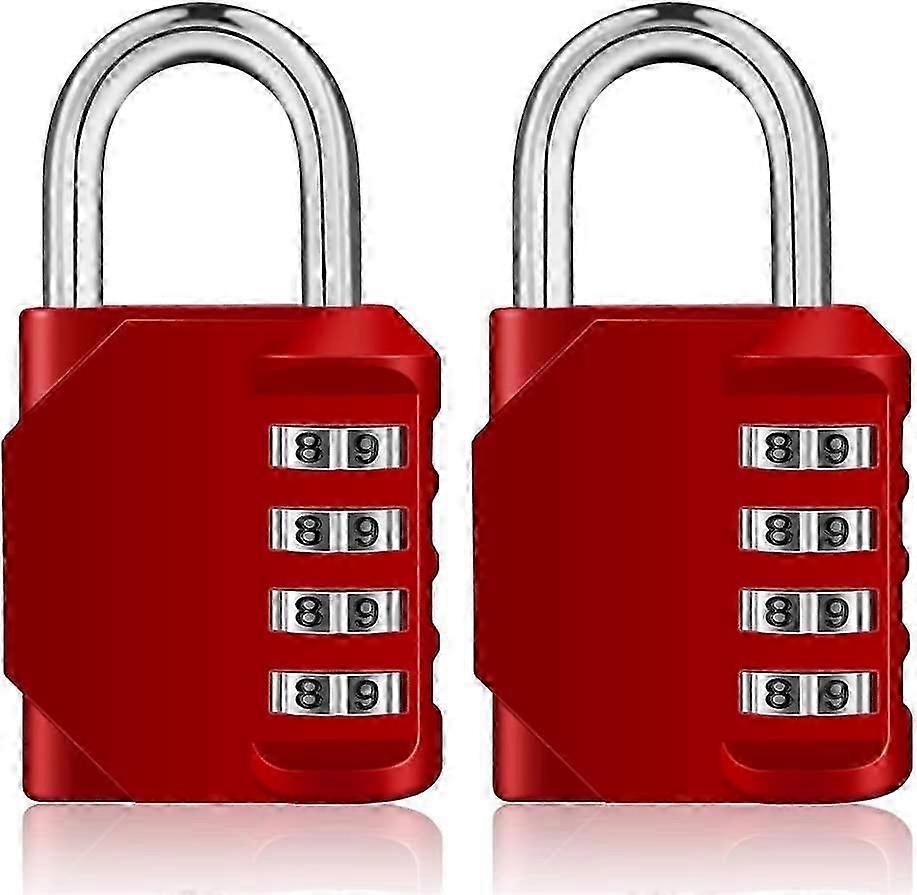 ジム、学校、屋外、従業員ロッカー用の4桁の組み合わせ南京錠、赤