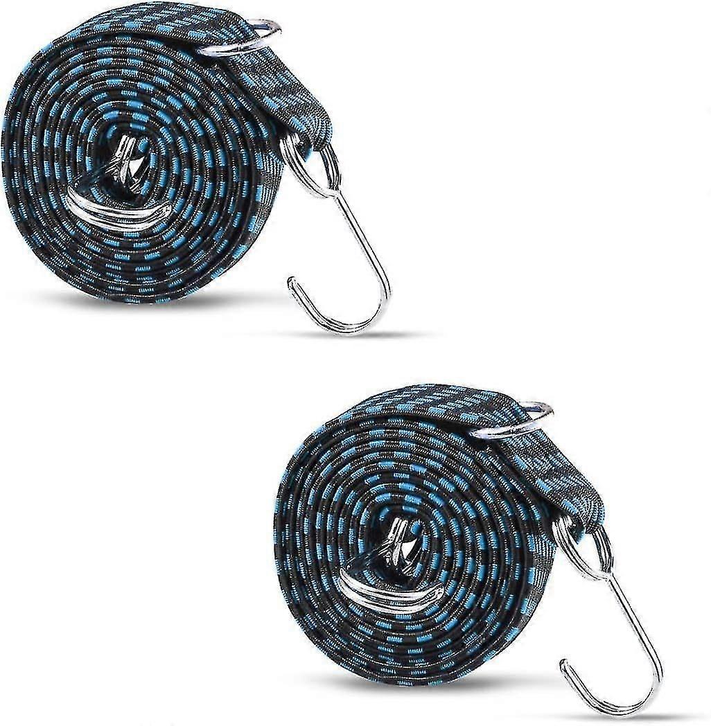 2 Pieces Luggage Tensioner For Fixing With Tension Straps Tension Rubber During Transport, Camping, Loading The Load Rubberxpander With The Blue Hook