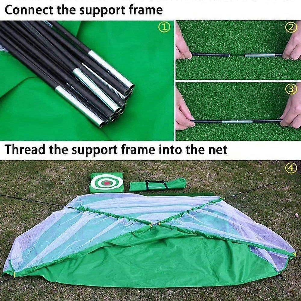 Golf Hitting Net Golf Net with Target Backyard Driving Range Swing Chipping Golf Training Aids,Gree