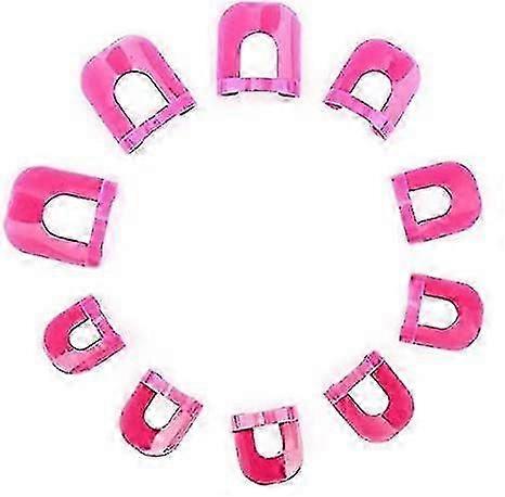 26 stuks (10 maten) herbruikbare zachte plastic nagellak stencil, morsen proof manicure protector tools