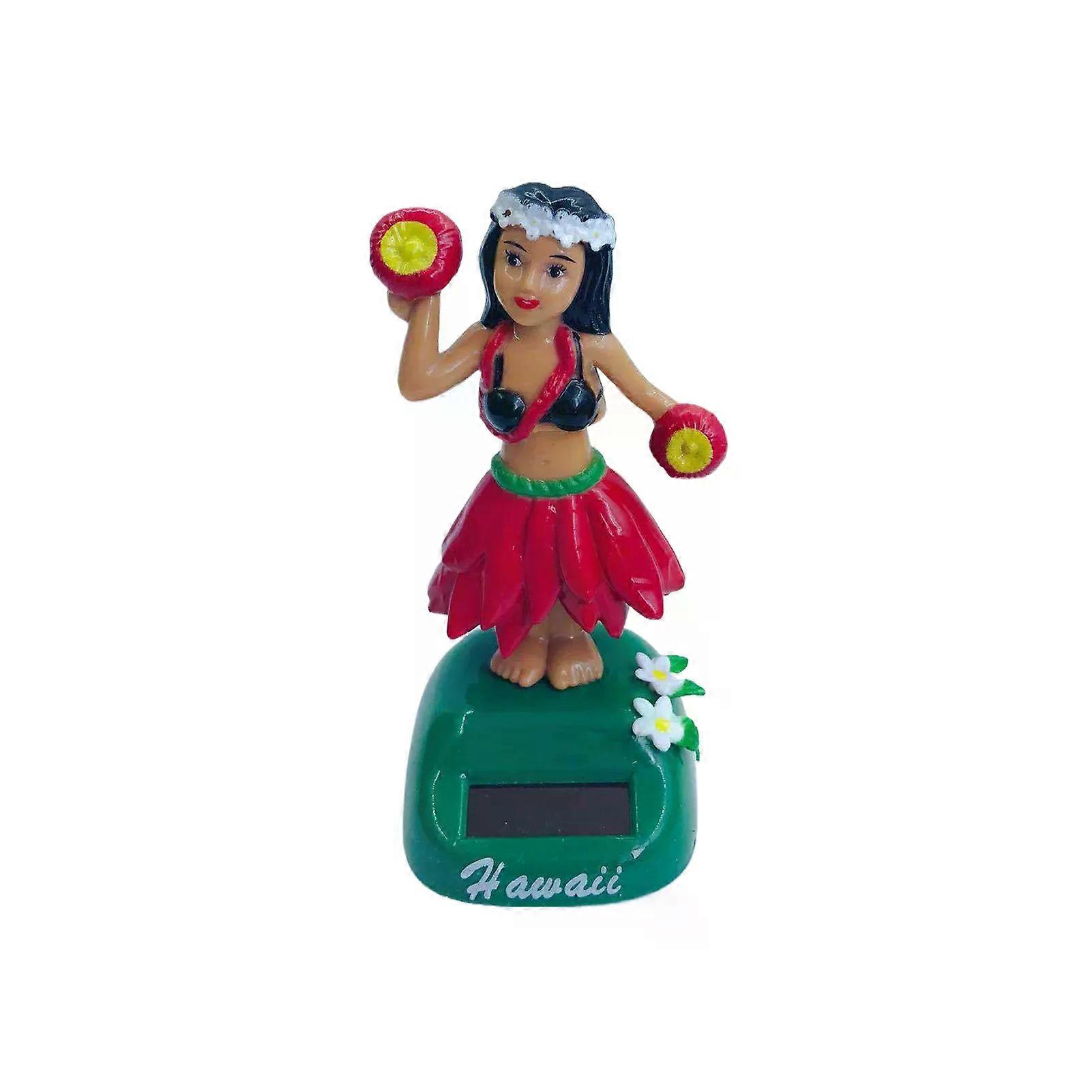 Hawaii Dancing Girl Car Dashboard Decorations Dancing Figure Toy Solar Dashboard Hawaiian HulaShaking Head Dancer Ornaments