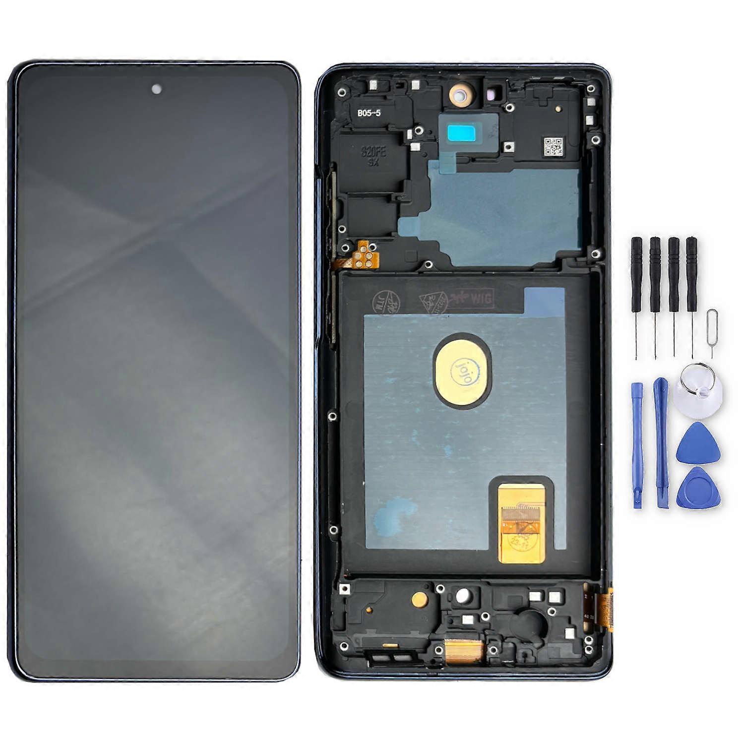 For Samsung Galaxy S20 FE Display Full OLED with Frame Unit Touch Spare Part Repair Black