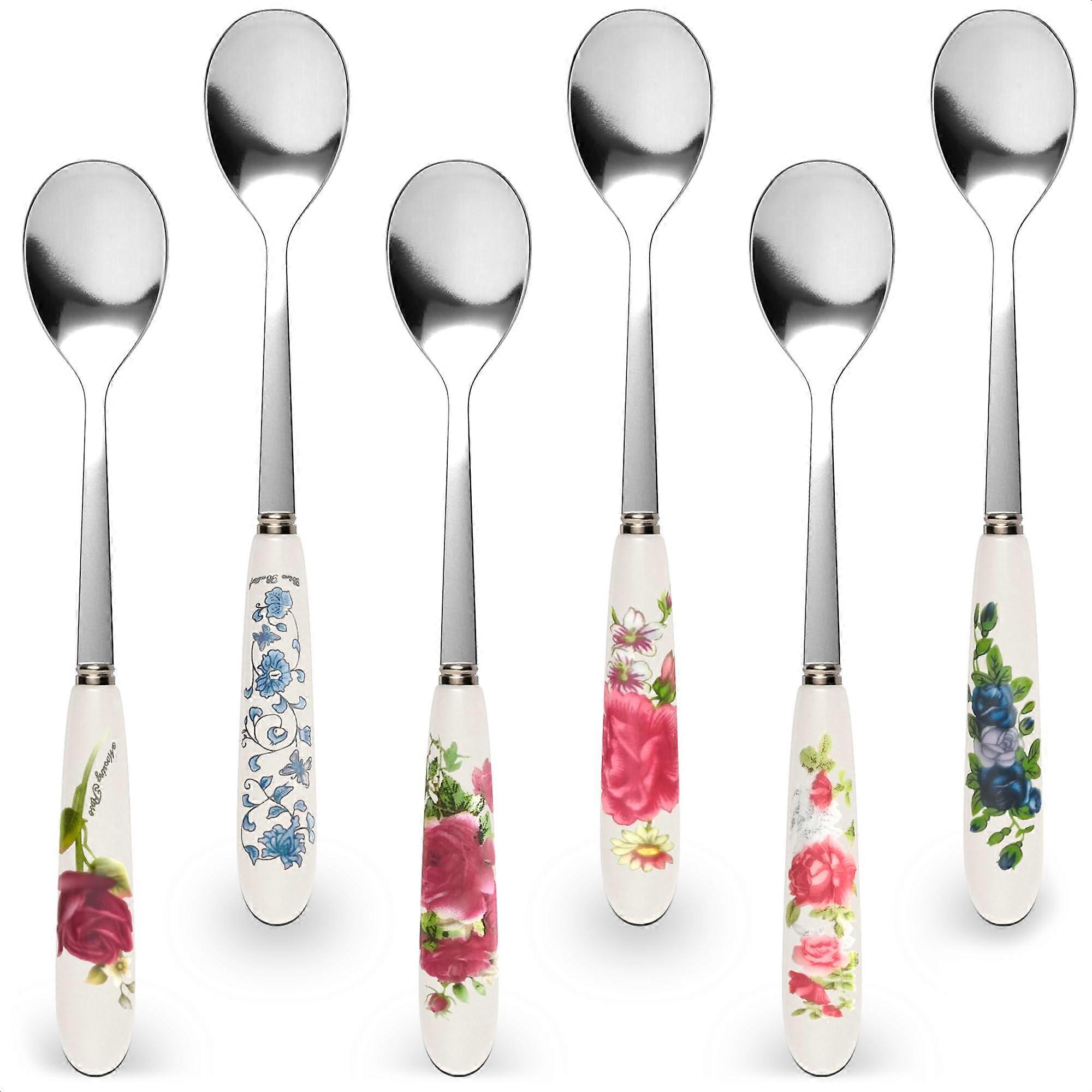 Stainless Steel Coffee & Tea Spoons 6-Piece Set Tableware Utensils Kitchen Utensils