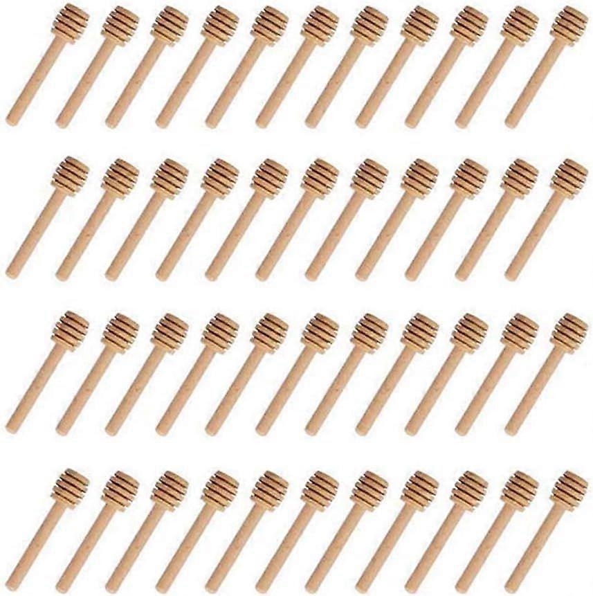 Set of 100 mini wooden honey spoons 8 cm