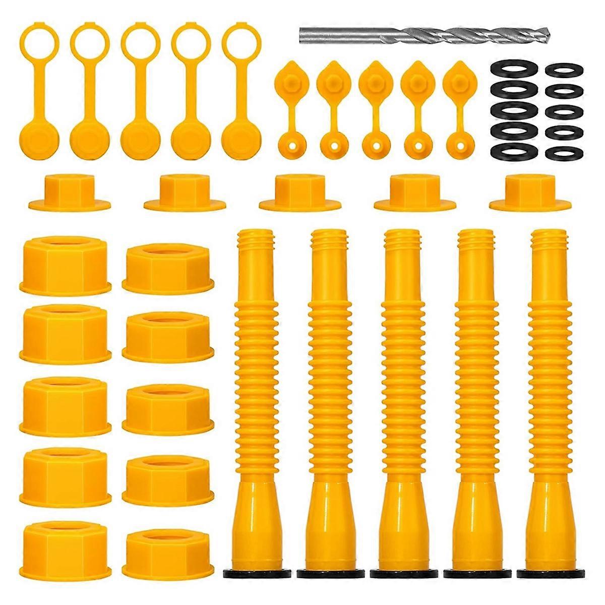 Gas Can Spout Replacement Kit, Gas Can Nozzle Replacement Fit for 1/2/5/10 Gallon Gas Cans, Flexibl