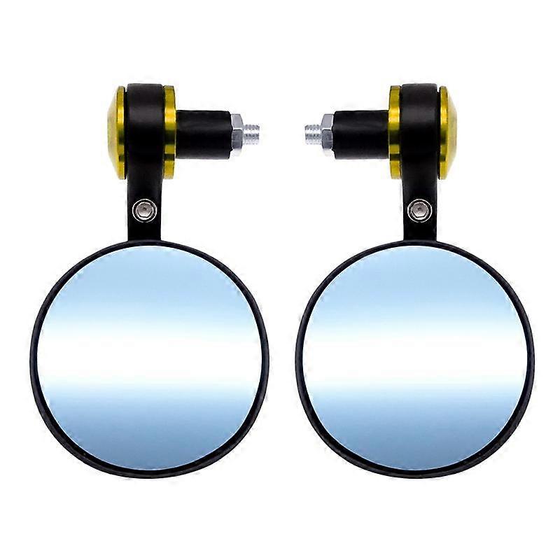 2pcs Motorcycle Rearview Mirror 22mm 7/8" Universal Motorcycle Bar End Round Side Mirror for Harley Cafe Racer Scooter Ect