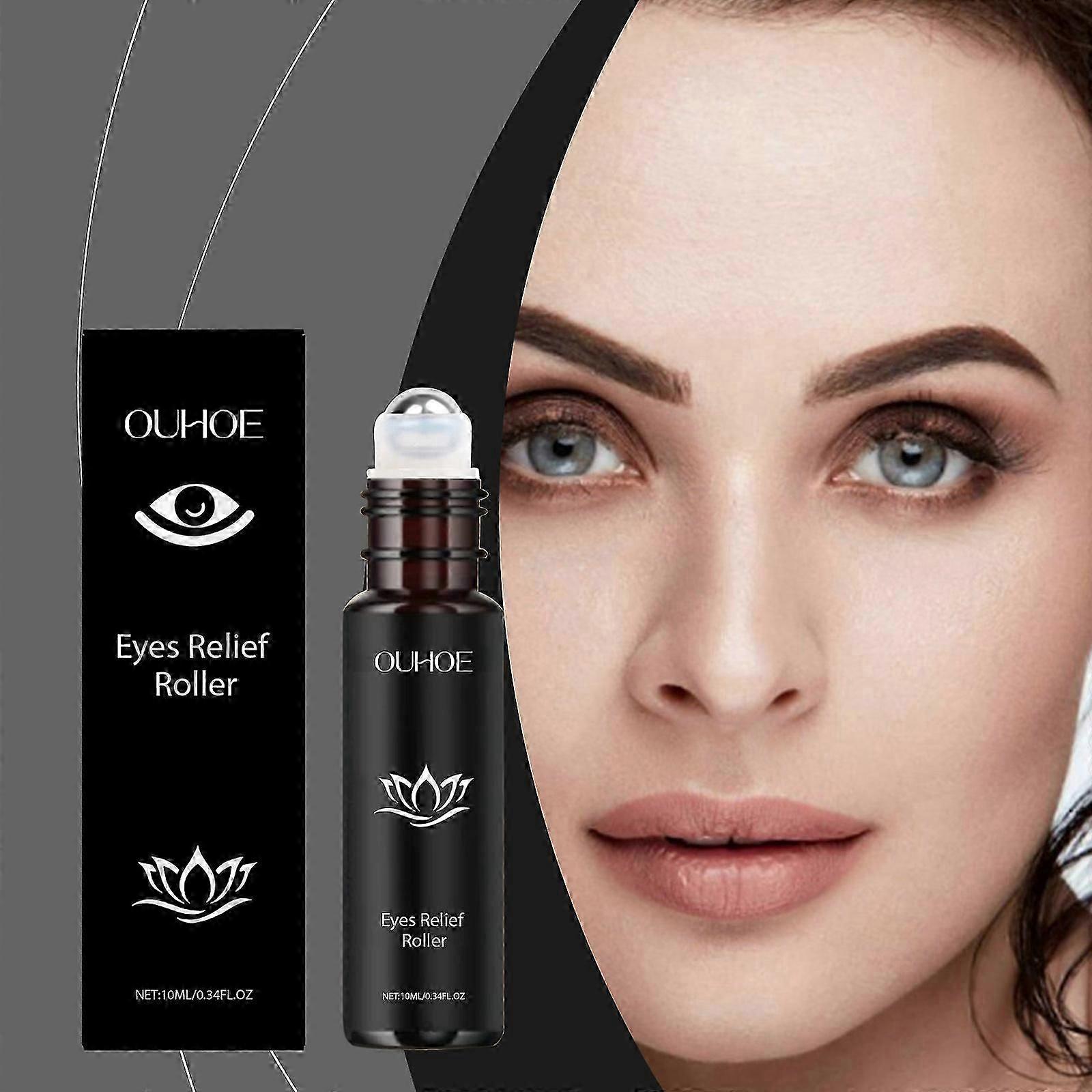 Castor Oil Eye Roller Ball, Castor Oil and Frankincense Eye Roller, Eyes Relief Roller, for Wrinkles and Under Eye Bags and Dark Circles and Puffiness