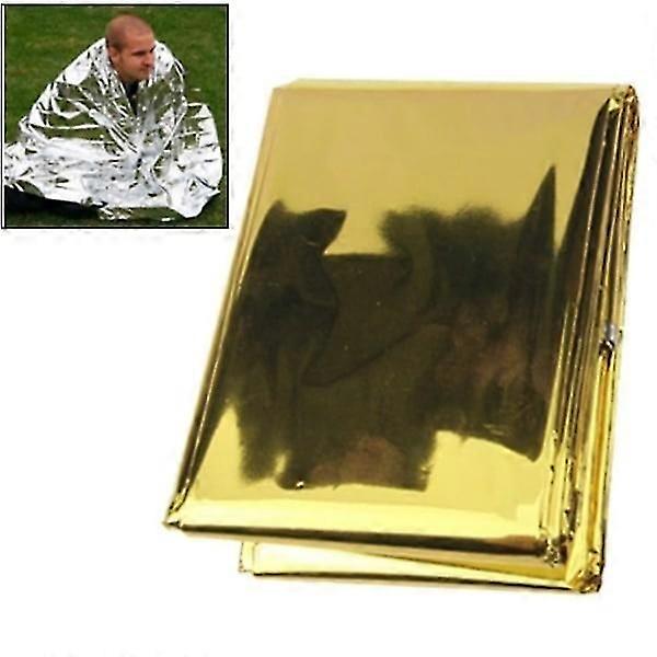 3-pack Emergency Blanket / Heating Foil - Windproof Lightweight - Felt Silver