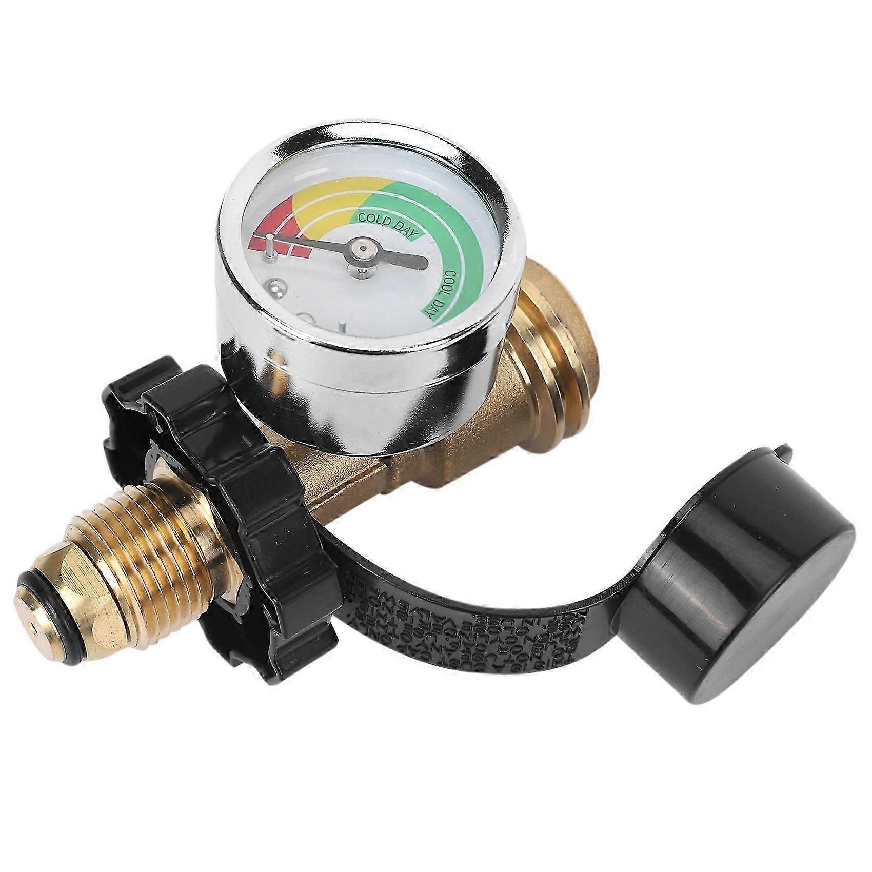 1Pack Propane Tank Gauge with Connection,for 5-100Lb Propane Tank, Stay Accurate At Different Tempe