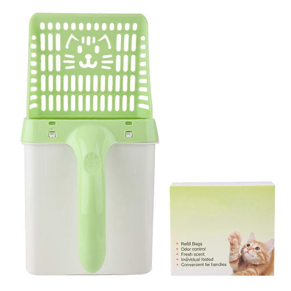Cat Litter Scooper System with Waste Bag for Easy Cleaning