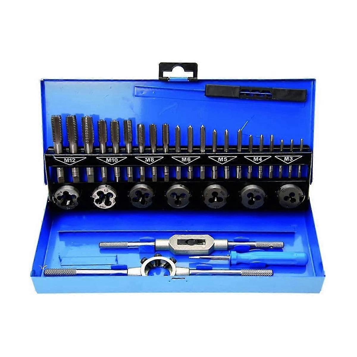 32pc Tap And Die Set Hand With 32 Sets Of Tap And Die Tapping Tool Set Tap And Die Set Drill Tool S