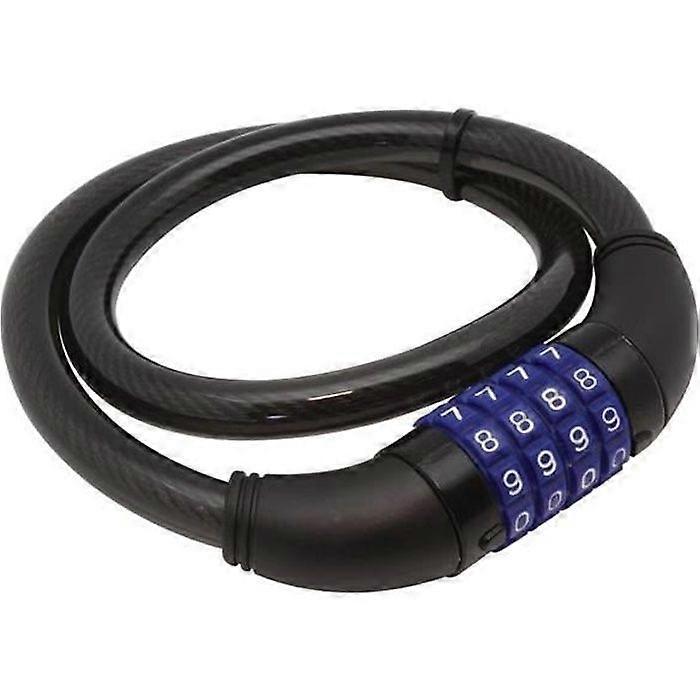 Cykellås - 12mm - Kombination - Stål og plastik - Sort