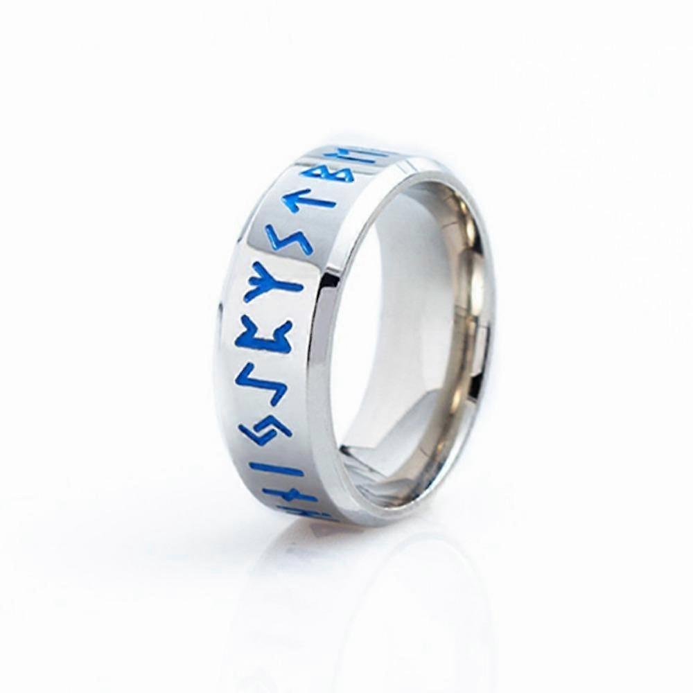 Anello vichingo in acciaio inossidabile con runa, misura 7-13, oro/argento, anello da uomo