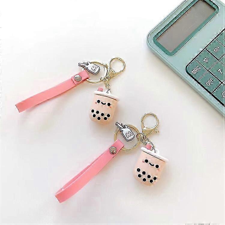 Dww-2 pices lanire de tasse de th au lait pendentif porte-cls personnalis, adapt la dcoration de sac porte-cls chane lanire de tlphone portable