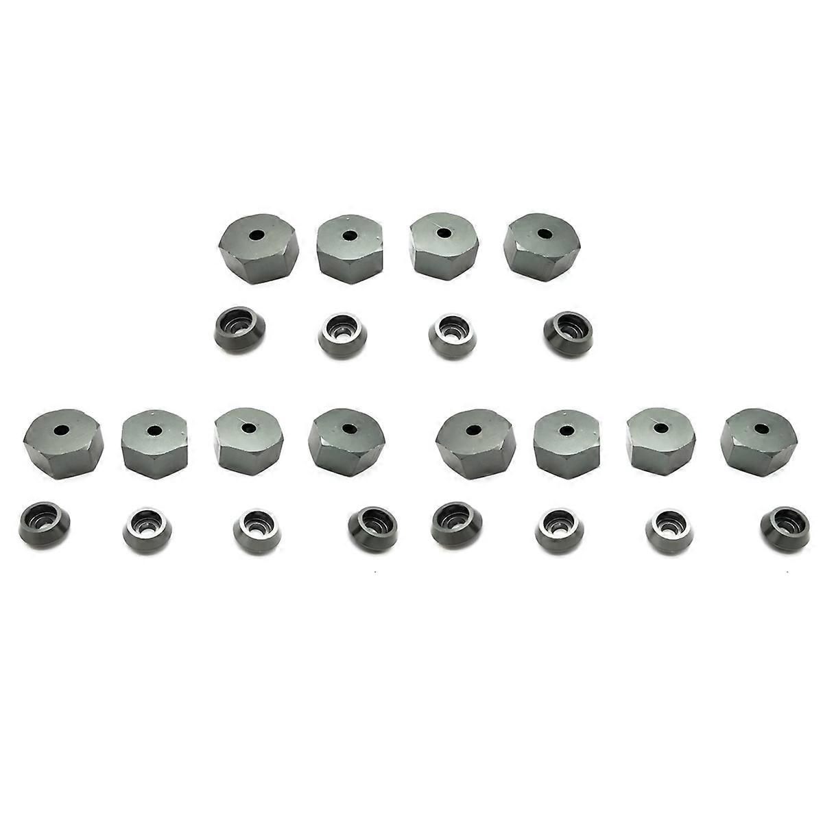 12PCS 5mm to 12mm Metal Combiner Wheel Hub Hex Adapter for D12 C24 C34 B24 B36 MN D90 D99,Titanium