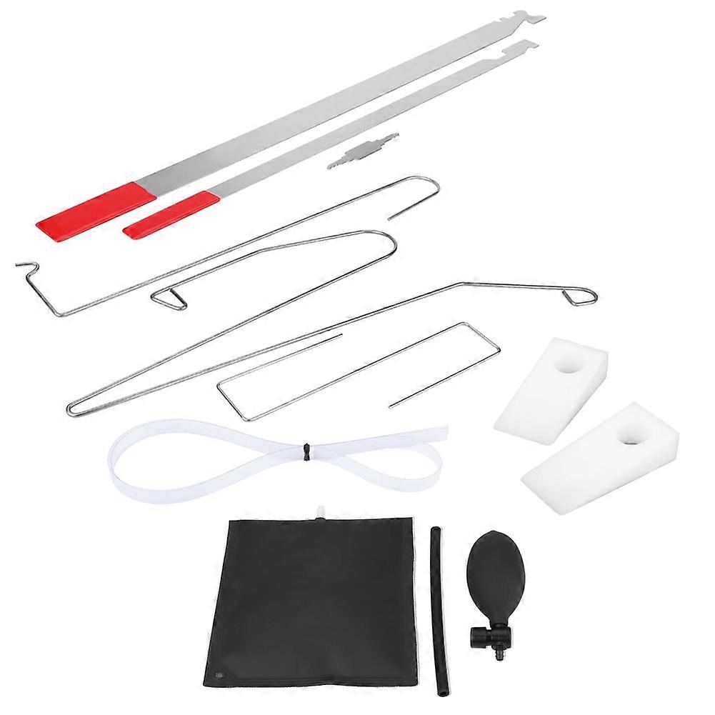 10pcs Universal Car Door Key Lost Lock Out Emergency Door Unlock Open Tools W/ Air Pump Wedge