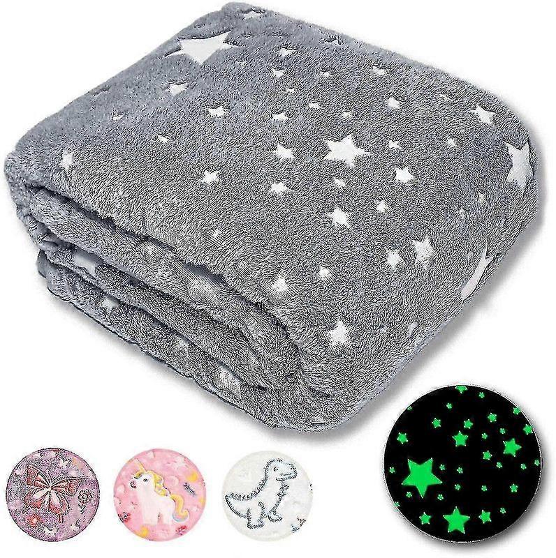 Glow In The Dark Throw Blanket, couverture à fourrure super douce et chaude et confortable