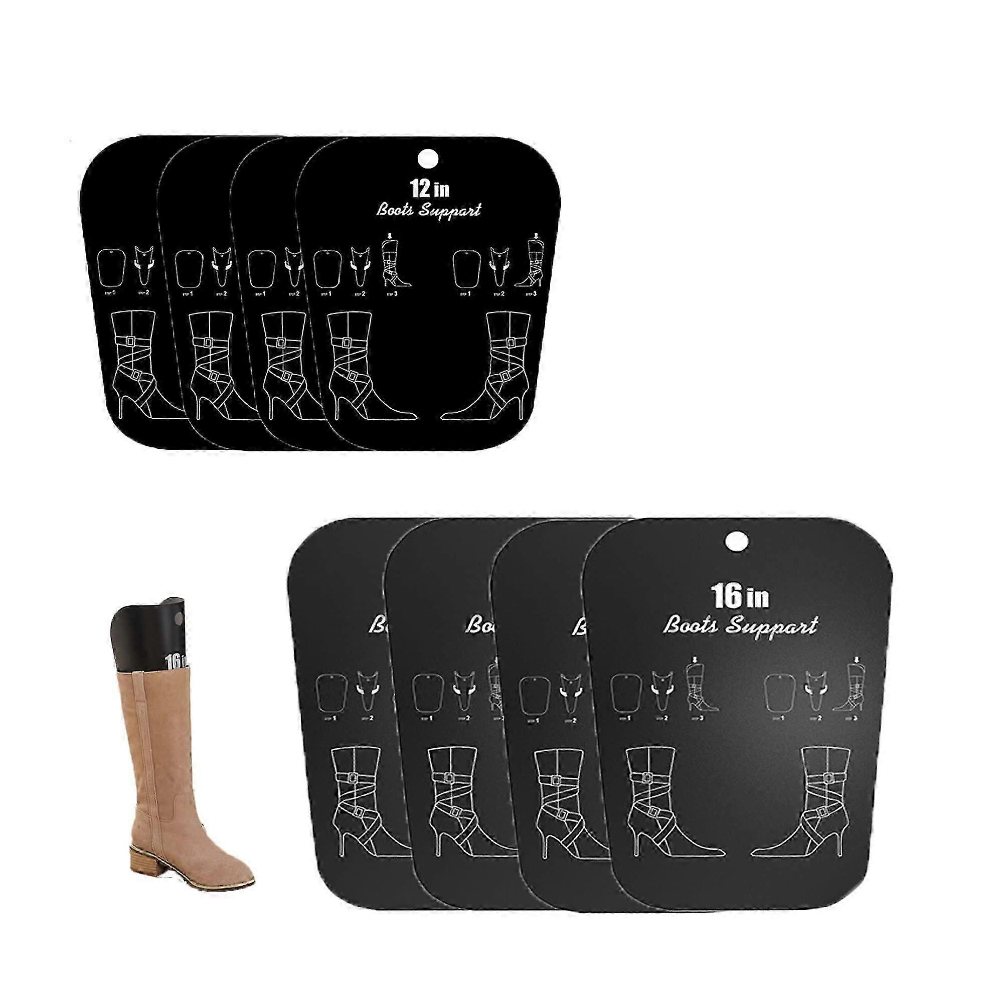 4 Pairs Boot Shapers, Reusable Boots Tall Support 12/16 Inches Boot Shapers Form Inserts for Women and Men Boots Preventing Bending and Creasing