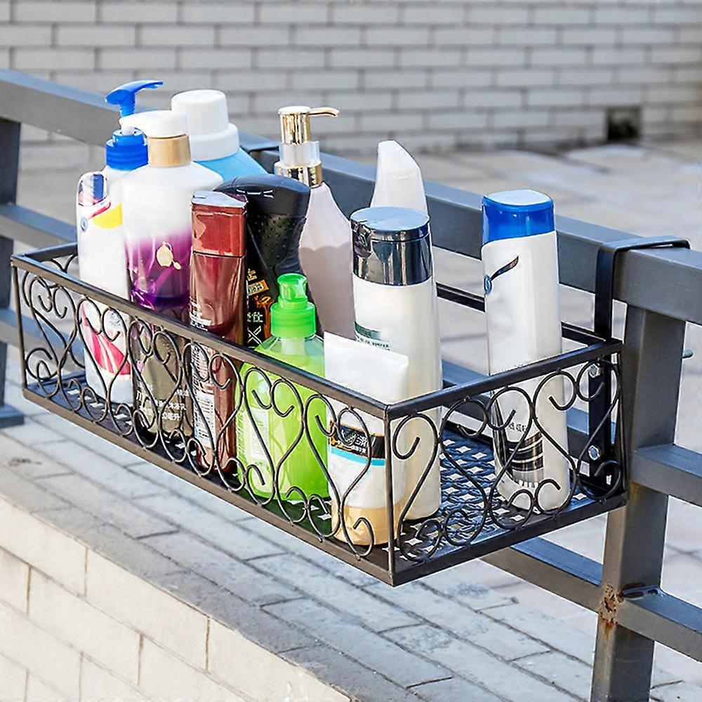 Flower Pot Stand Rack Deck Rail Flowerpot Railing Shelf Balcony Rail Planter Shelf Fence Railing Flower Pots Holder