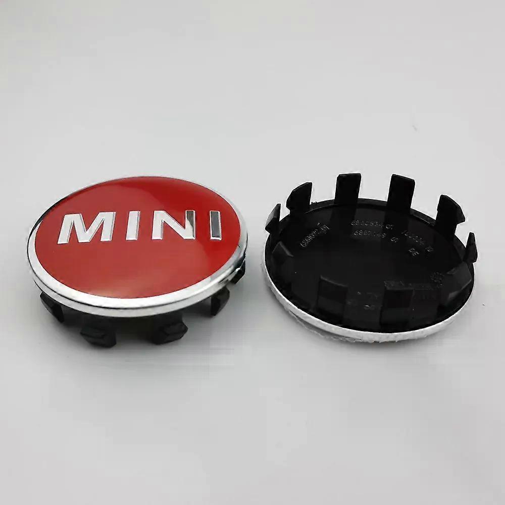 4 قطع 56 مللي متر أسود أحمر سيارة مركز عجلة كاب شعار محور يغطي شارة شعار الملحقات متوافقة مع Mini Cooper S Works Jcw Car Styling