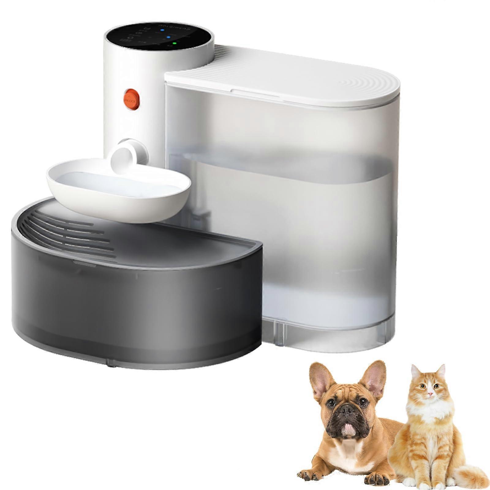 Automatic Rechargeable Ultra Quiet Pet Fountain 3L/100oz for Cats - BPA Free Durable Design with Adjustable Flow