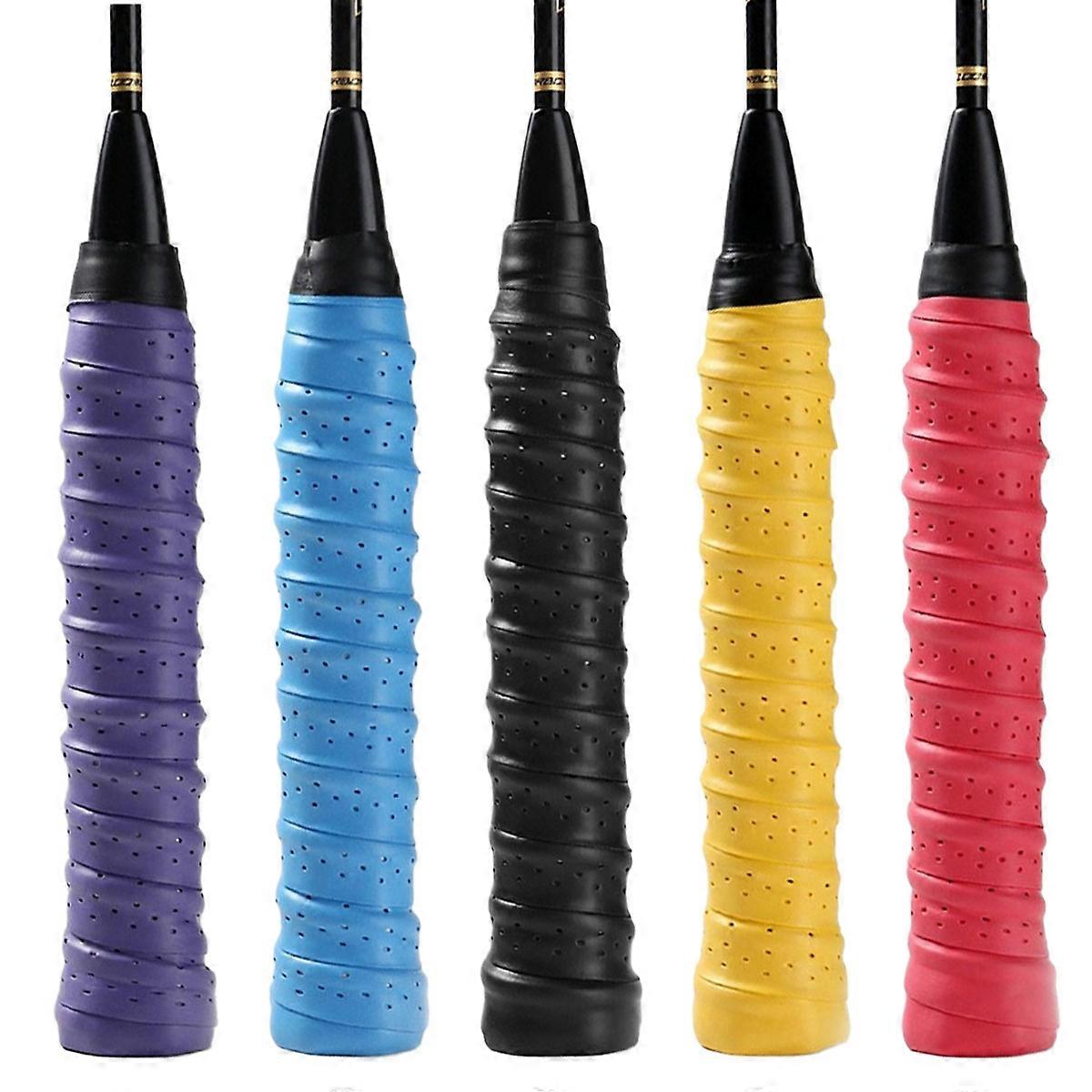 Grip Tape Tennis Racket Pack of 5 Non-Slip Badminton Tennis Racket Grip Tape Badminton Racket Self-Adhesive Squash Grip Tapes