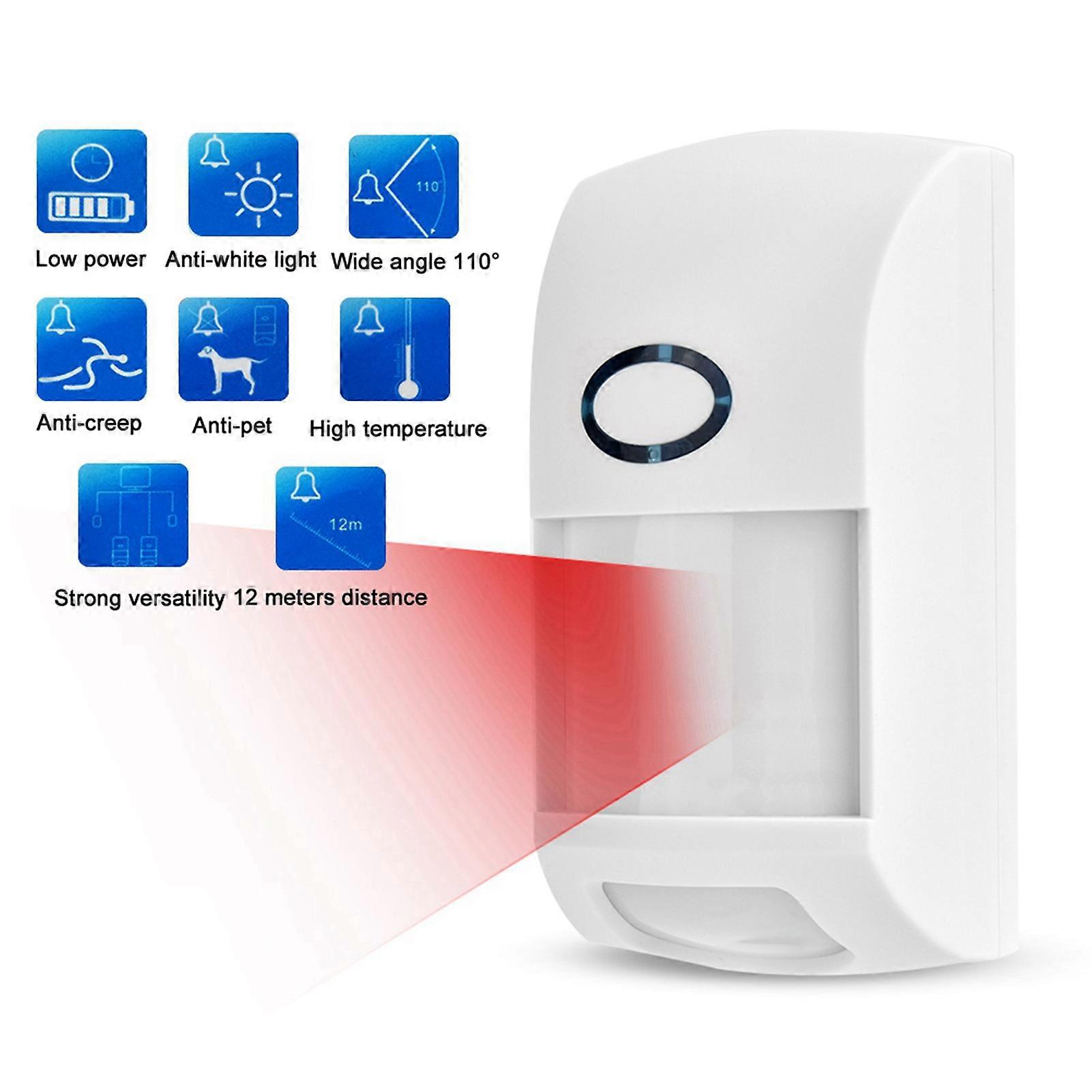 433MHZ Wireless Infrared Detector Alarm 110° PIR Sensor 25KG Pet Immune Security Alarm