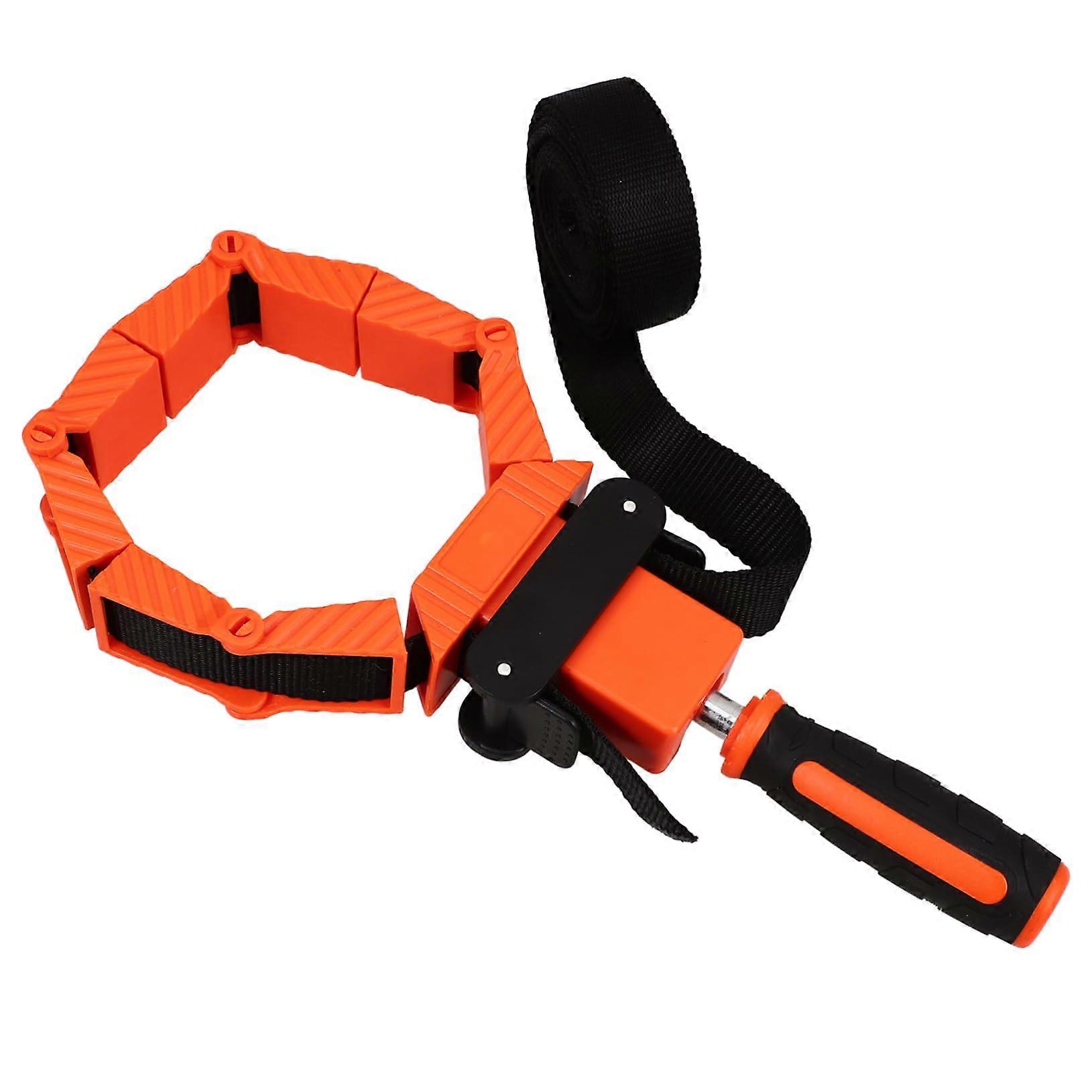 Adjustable Ratchet Strap Clamp Heavy Duty Band Clamp for Woodworking, Multi-Functional Corner and Angle Tool, 2-Inch Width
