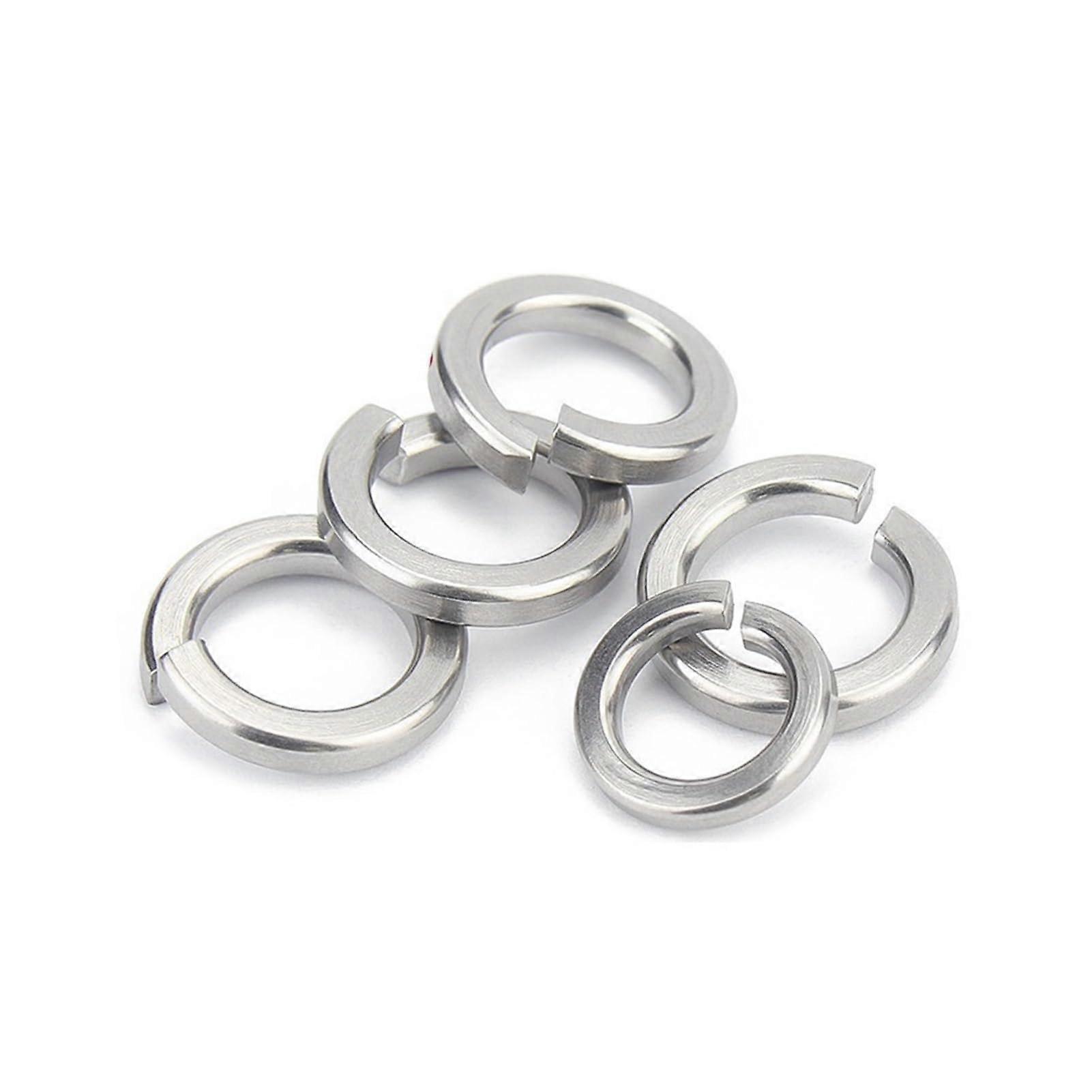 Spring Split Lock Washer Elastic Gasket 10/50/100 Pcs A2 Stainless Steel M1.6-M24 Compatible with Various Sizes