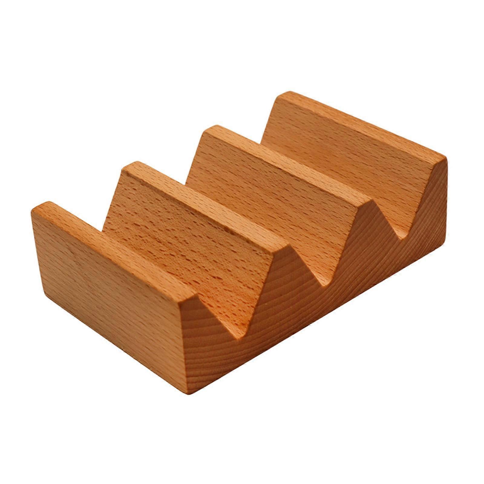 Espositore in legno per sushi 3 griglie a forma di V Rack per sushi a mano