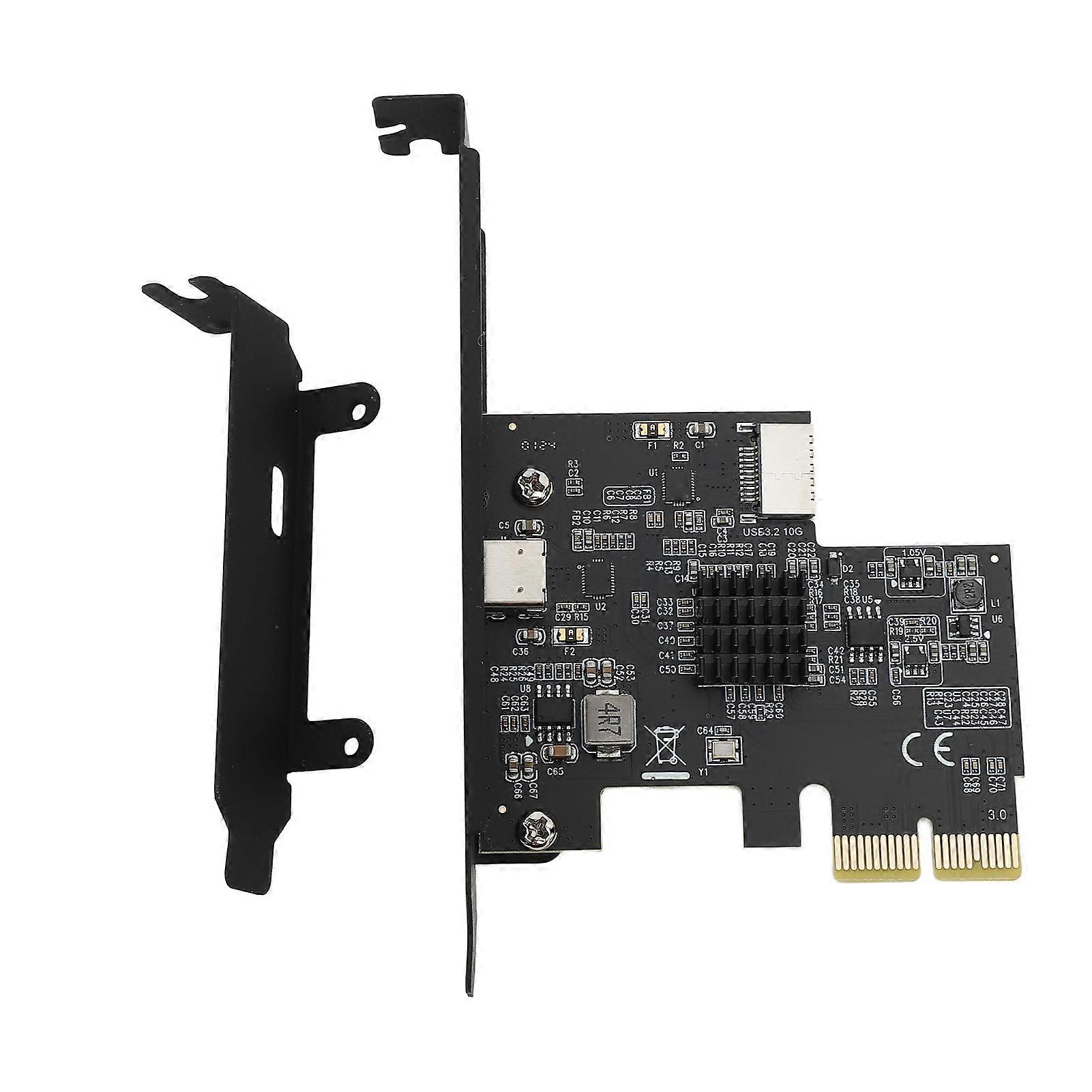 USB 3.2 GEN2 10Gbps PCIE 2X Interface Support C and Type E Front for ASM3142 Chip Expansion Card