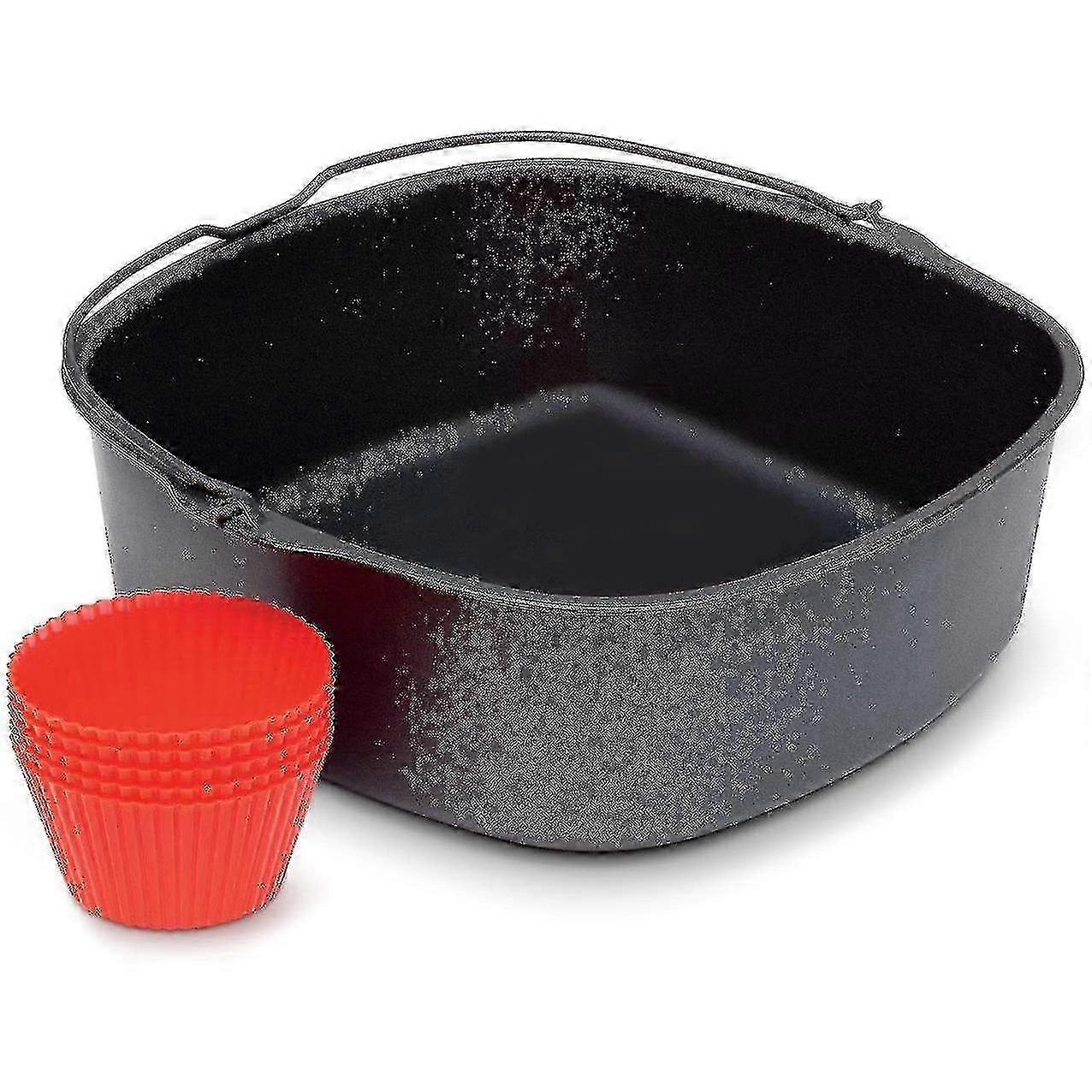 Mitaines de cuisson en silicone pour friteuse à air - Manipulation sûre et confortable des plats chauds 7 pouces