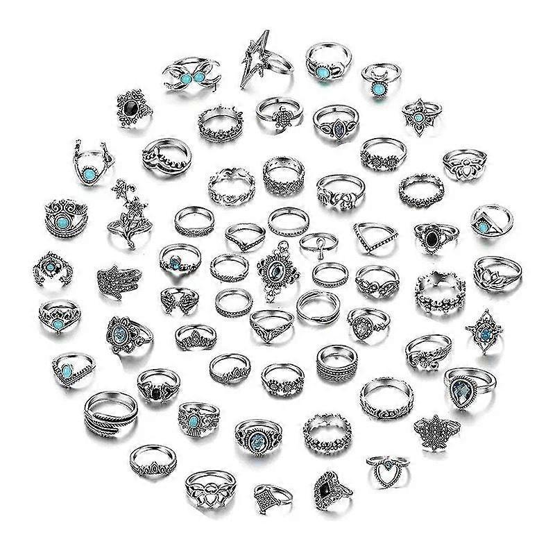 New Combination 62 Piece Rings DIY Self Combination Set