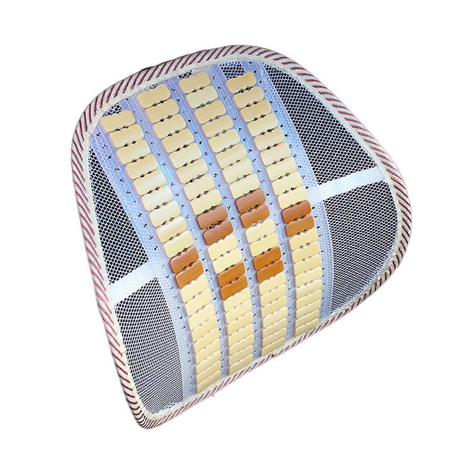 Ergonomic Bamboos Lumbar Support Cushion Mesh Backrest Breathable for Cars Desks and Office Chairs Comfortable Seating