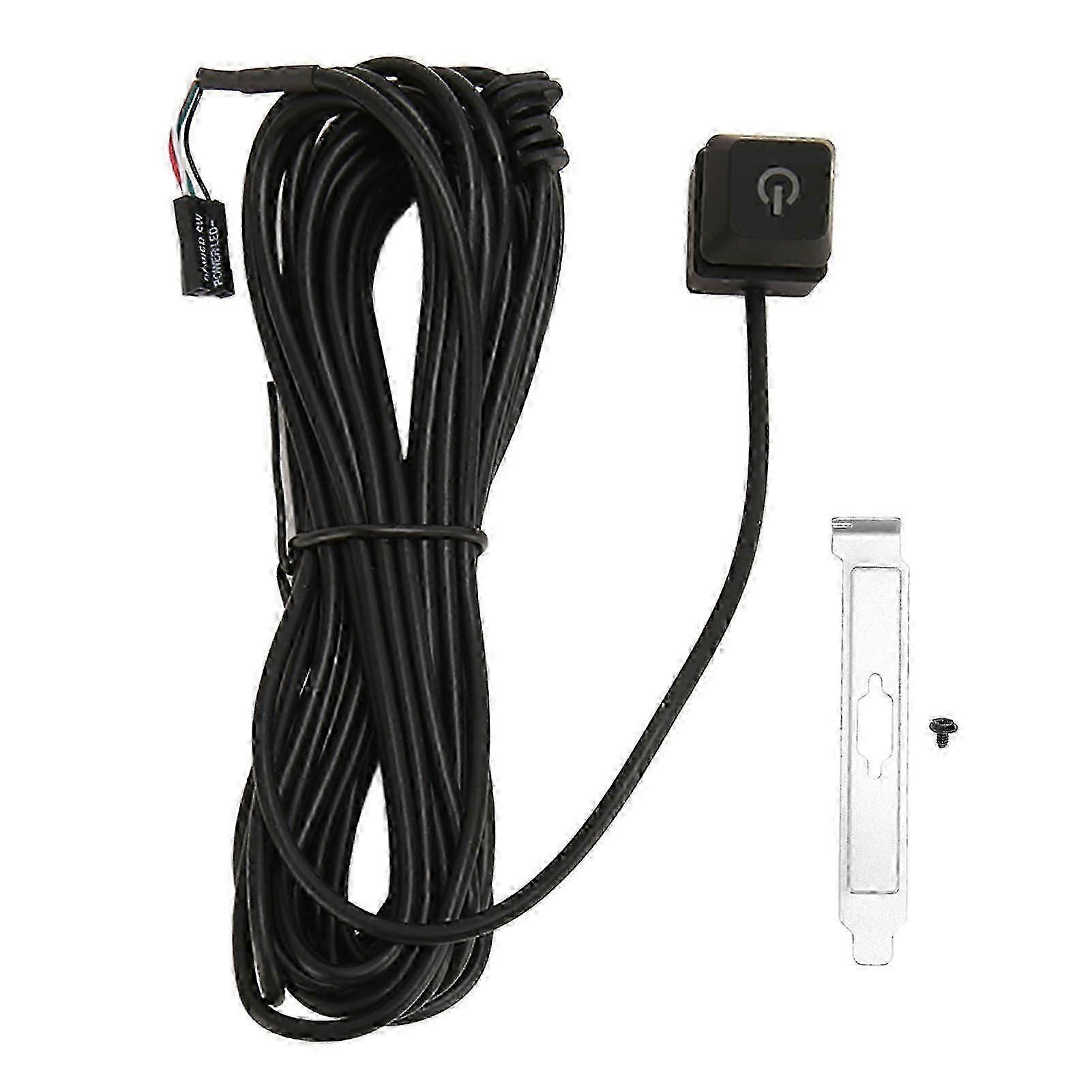 PC Power Button Extension External Flexibility PC Power Switch Power Supply Control Adapter Cable Computer Host Button 5meter/16.4ft