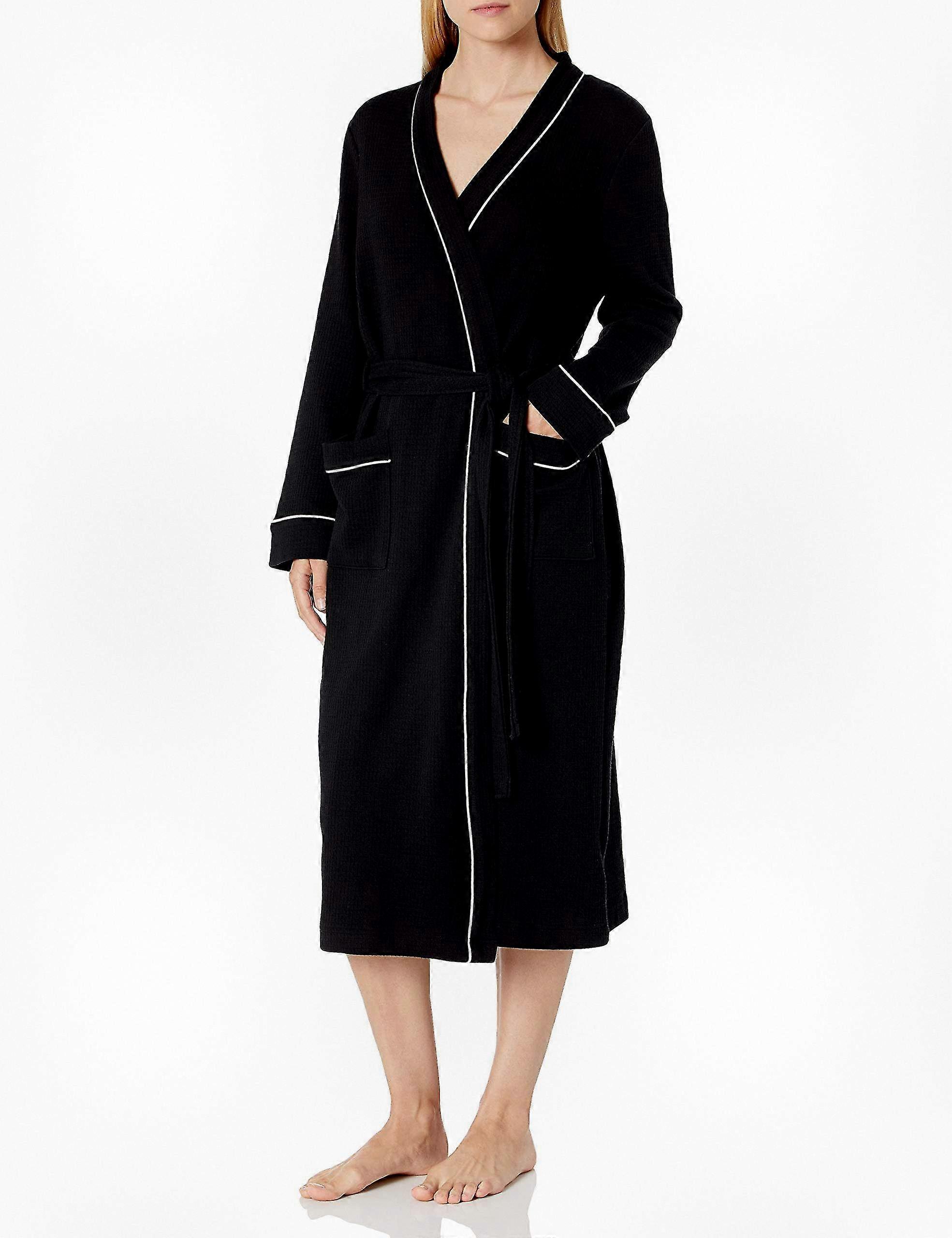 Lightweight Waffle Bathrobe for Women Long Sleeve Soft Comfortable Lounge Wear Size M