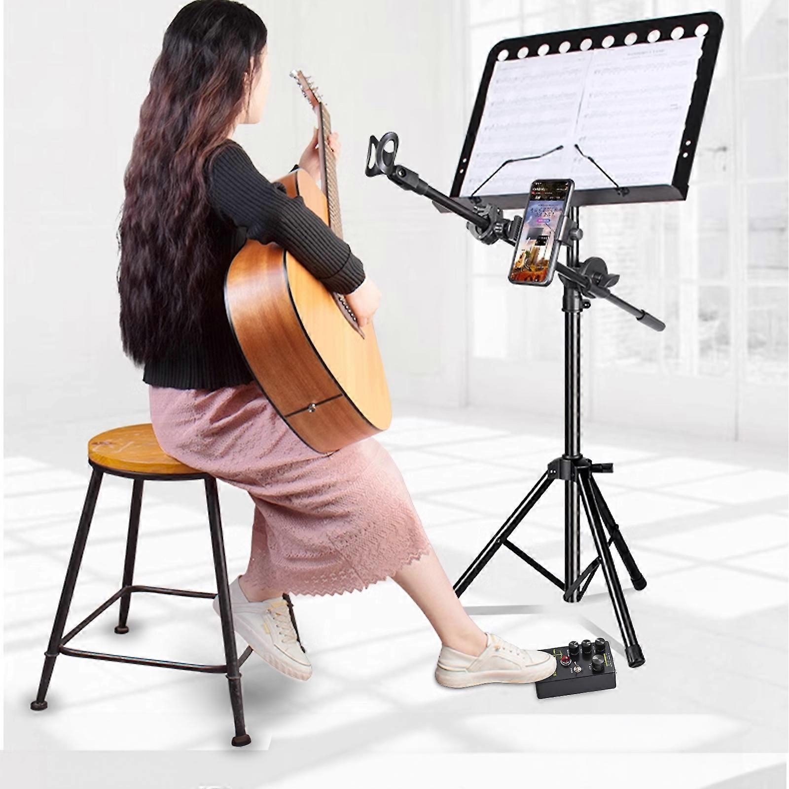 MOSKYo Pedal 4 Mode Switch & Volume/Tone/Sustain Controls Compact Portable Digital Fuzz Effector Effect Processor for Electric Guitar - BIG FUZZ