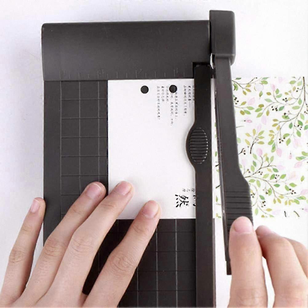 Compact Guillotine Paper Cutter with Built-in Ruler - Perfect for Trimming Paper, Photos & Labels - Ideal for Crafting & Office Use