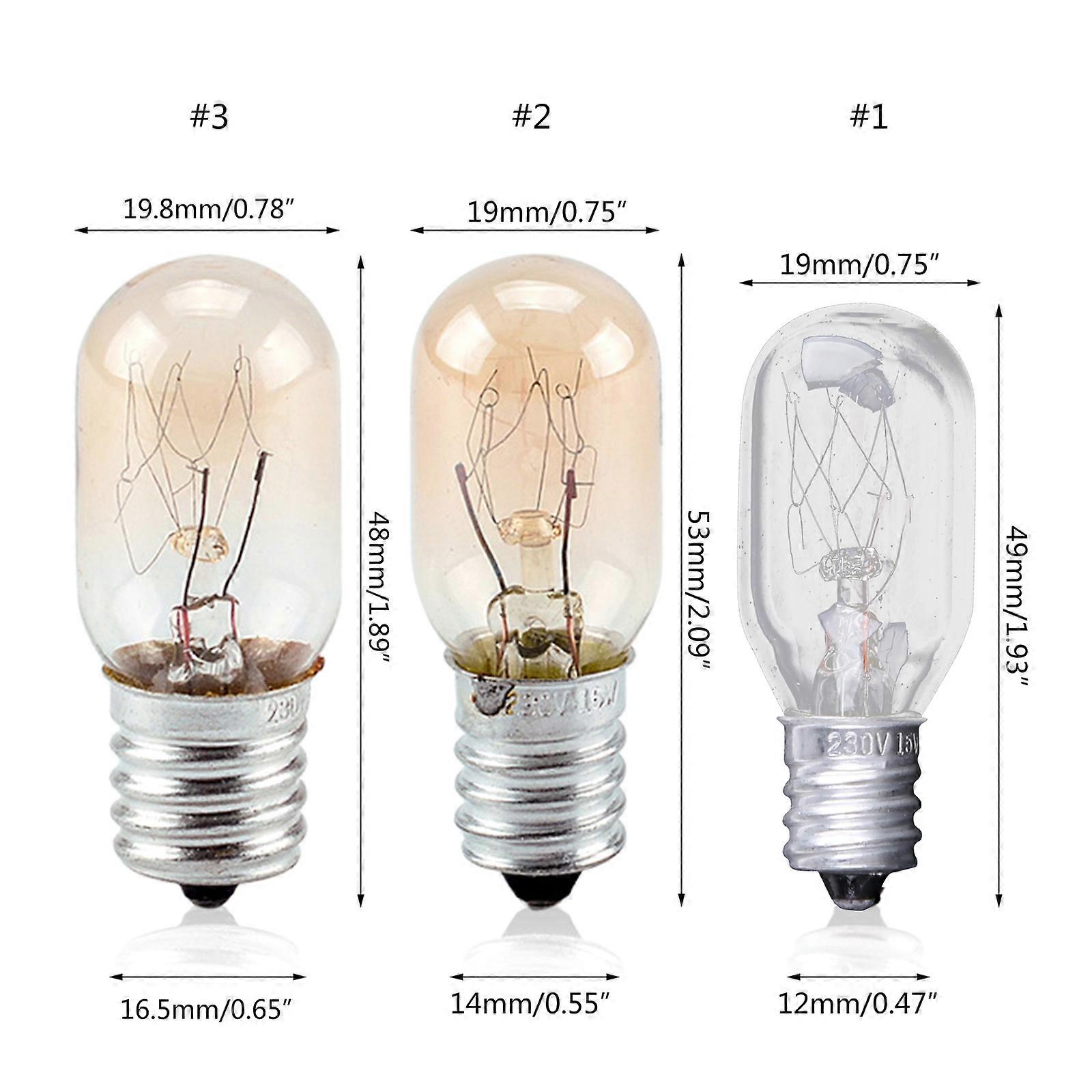 15W Screw in Light Bulb E12 E14 E17 Microwave Oven Replacement Parts for Coffee MakerBread Maker Easy to Use Durable Multicolor