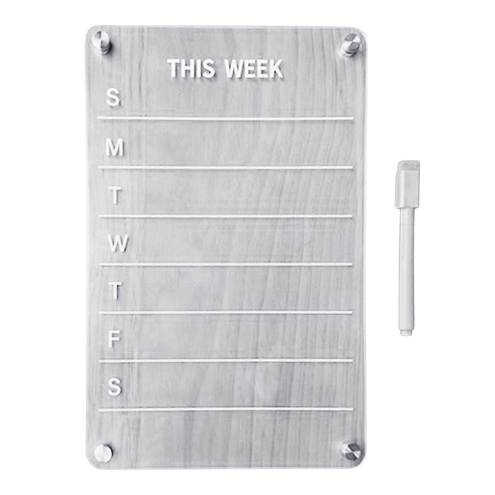 Weekly Planning Boards Clear Acrylic Dry Erases Board Memo Writing Board Note Board Dry Erases Marker for Home & Office