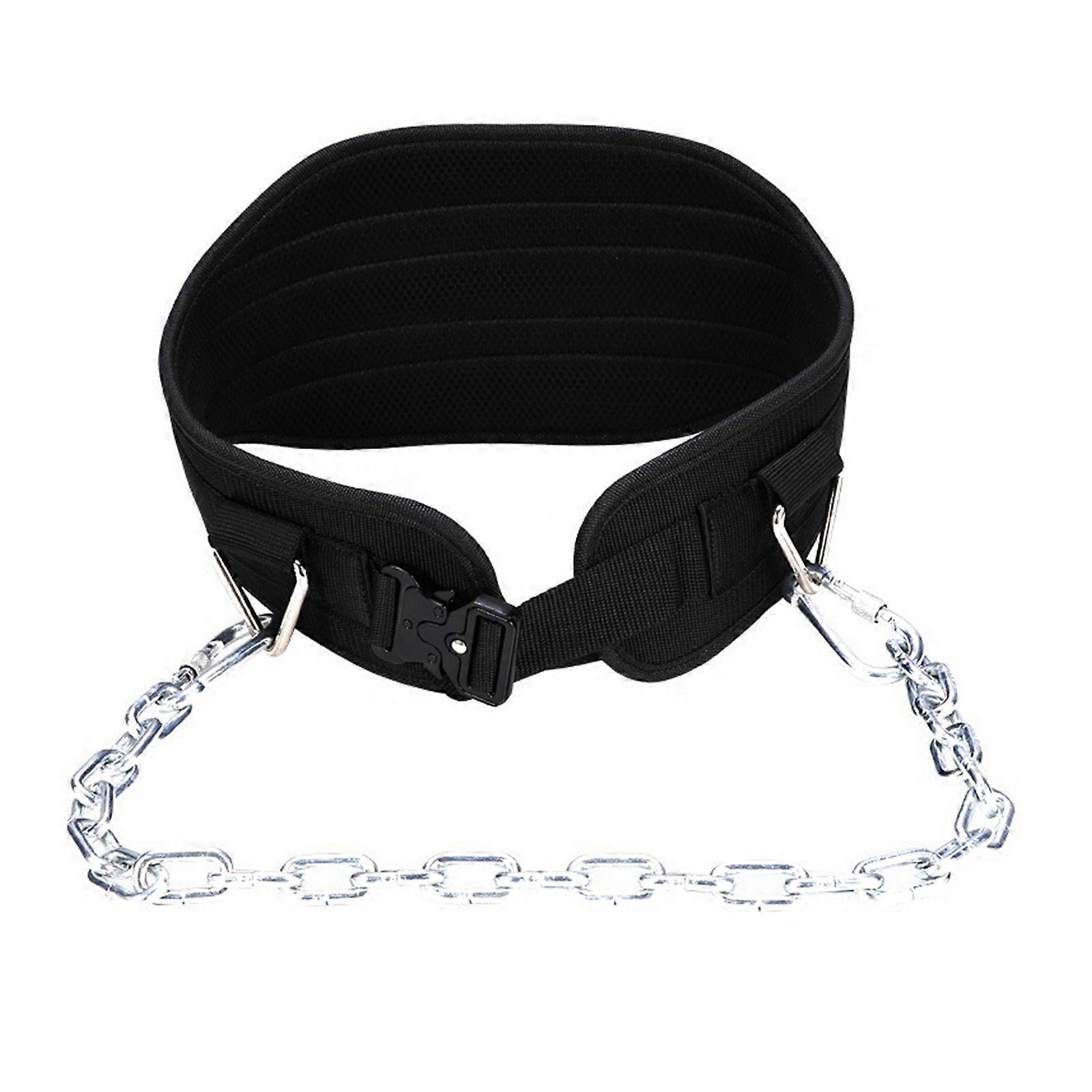 Weight Lifting Dipping Belt with Chain Weighted Dip Belt with Steel Chain for Pullups Gym Workout Lifting Chain Belt