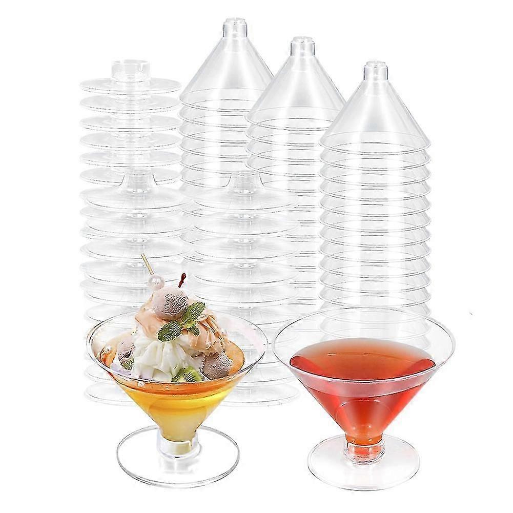 عبوة من 80 كوب مارتيني بلاستيكي، أكواب كوكتيل للاستخدام مرة واحدة