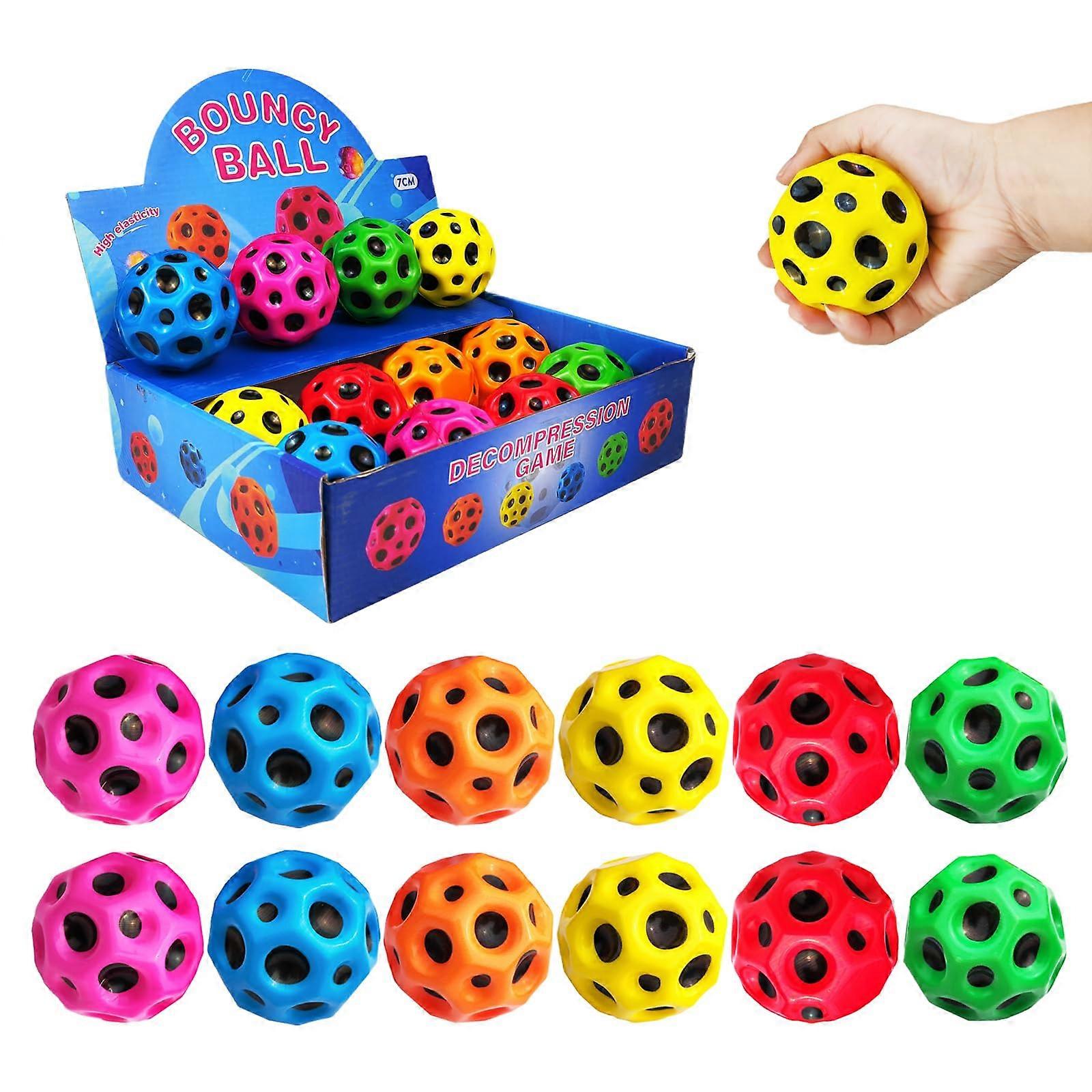 Bouncy Ball, Colorful Super Bouncy Astro Balls for Kids (12 Pack)
