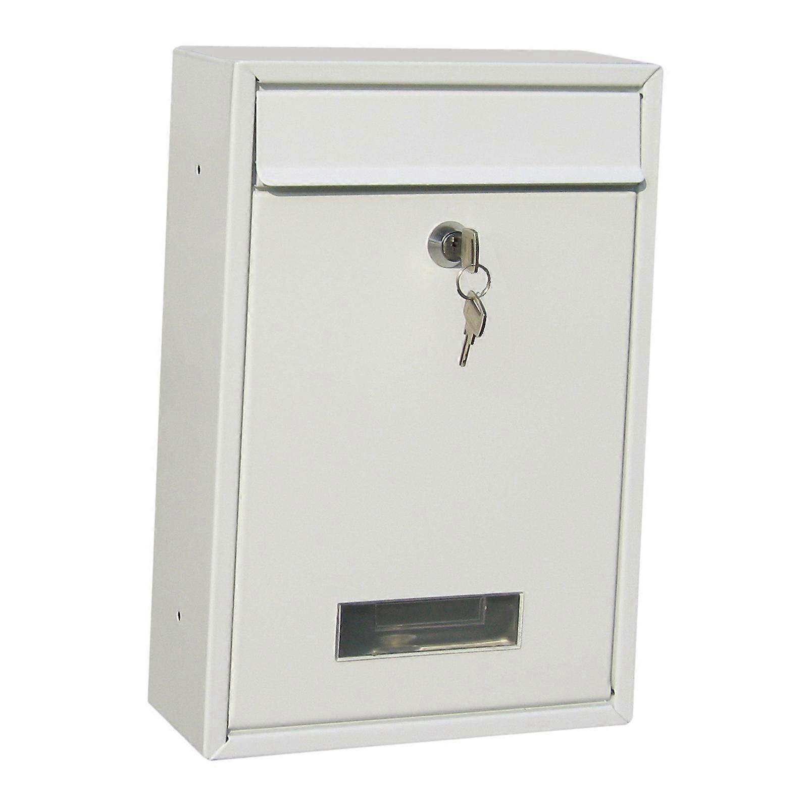 Gray Mailbox Durable Wall Mounted Letter Box Post Box with Home