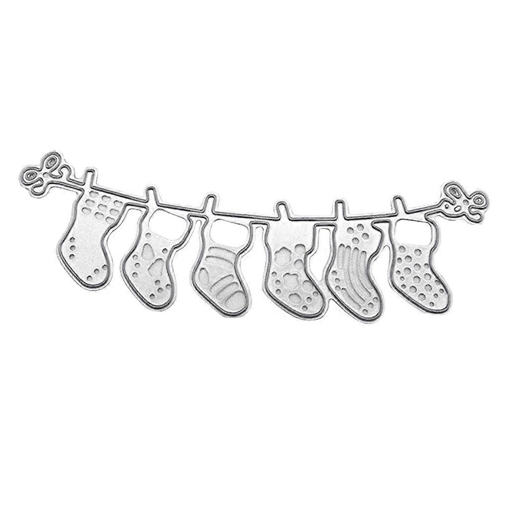 عيد الميلاد سوك قطع المعادن يموت الاستنسل بطاقات الحرف قطع يموت قص